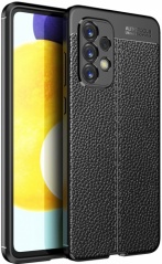 Samsung Galaxy A33 5G Kılıf Deri Görünümlü Parmak İzi Bırakmaz Niss Silikon - Siyah