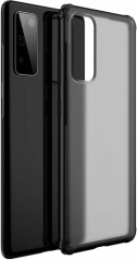 Samsung Galaxy S20 FE Kılıf Volks Serisi Kenarları Silikon Arkası Şeffaf Sert Kapak - Siyah
