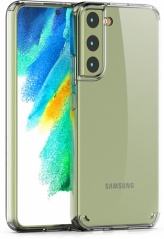Samsung Galaxy S22 Kılıf Korumalı Kenarları Silikon Arkası Sert Coss Kapak  - Şeffaf