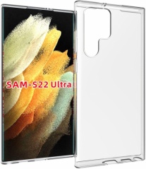 Samsung Galaxy S22 Ultra Kılıf Ultra İnce Esnek Süper Silikon 0.3mm - Şeffaf