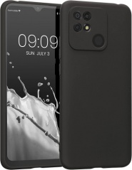 Xiaomi Redmi 10C Kılıf İnce Mat Esnek Silikon - Siyah