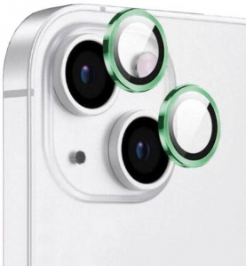 Apple iPhone 15 Plus (6.7) Lens Kamera Koruyucu Parmak İzi Bırakmayan Anti-Reflective CL-12 - Yeşil