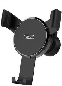 Recci RHO-C05 Kaydırmaz Tasarımlı 360 Derece Dönebilen Başlıklı Araç Telefon Tutucu - Siyah