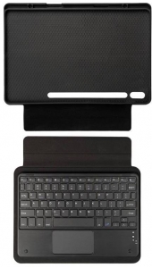 Samsung Galaxy Tab S8 Plus X800 Klavyeli Kılıf Zore Border Keyboard Bluetooh Bağlantılı Standlı Tablet Kılıfı - Siyah