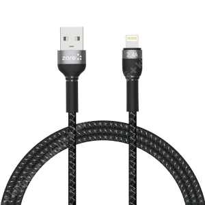 Shira Serisi Şarj Kablosu USB Apple Lightning 100 cm - Siyah